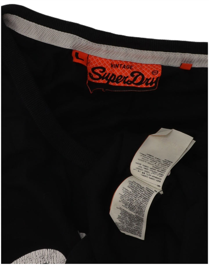 Vestă grafică Superdry pentru bărbați, mare, bumbac, negru