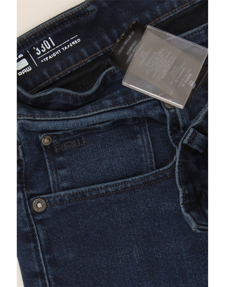 Blugi conici drepti pentru bărbați G-STAR L34 L32 Bumbac bleumarin