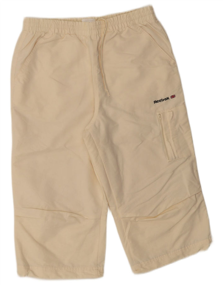 Bermude sport Reebok pentru bărbați, bumbac mediu bej