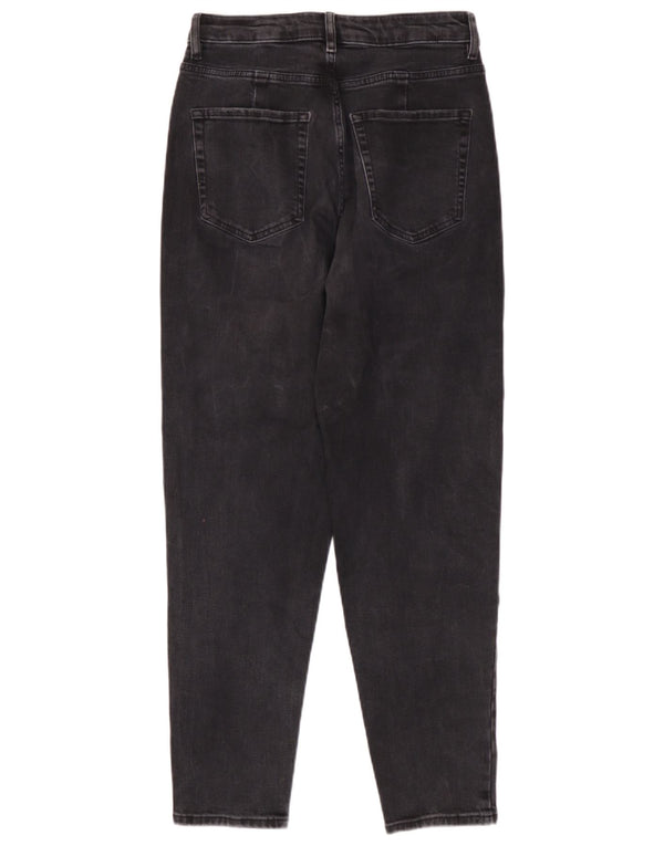 Marks & Spencer Blugi Mom Tapered pentru femei UK 10 Small W30 L29 Bumbac negru