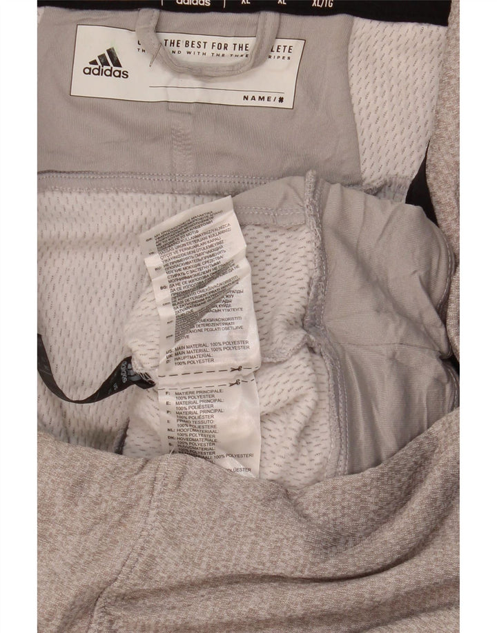 Pulover ADIDAS pentru bărbați, cu grafic, cu fermoar, cu gât, XL, poliester gri