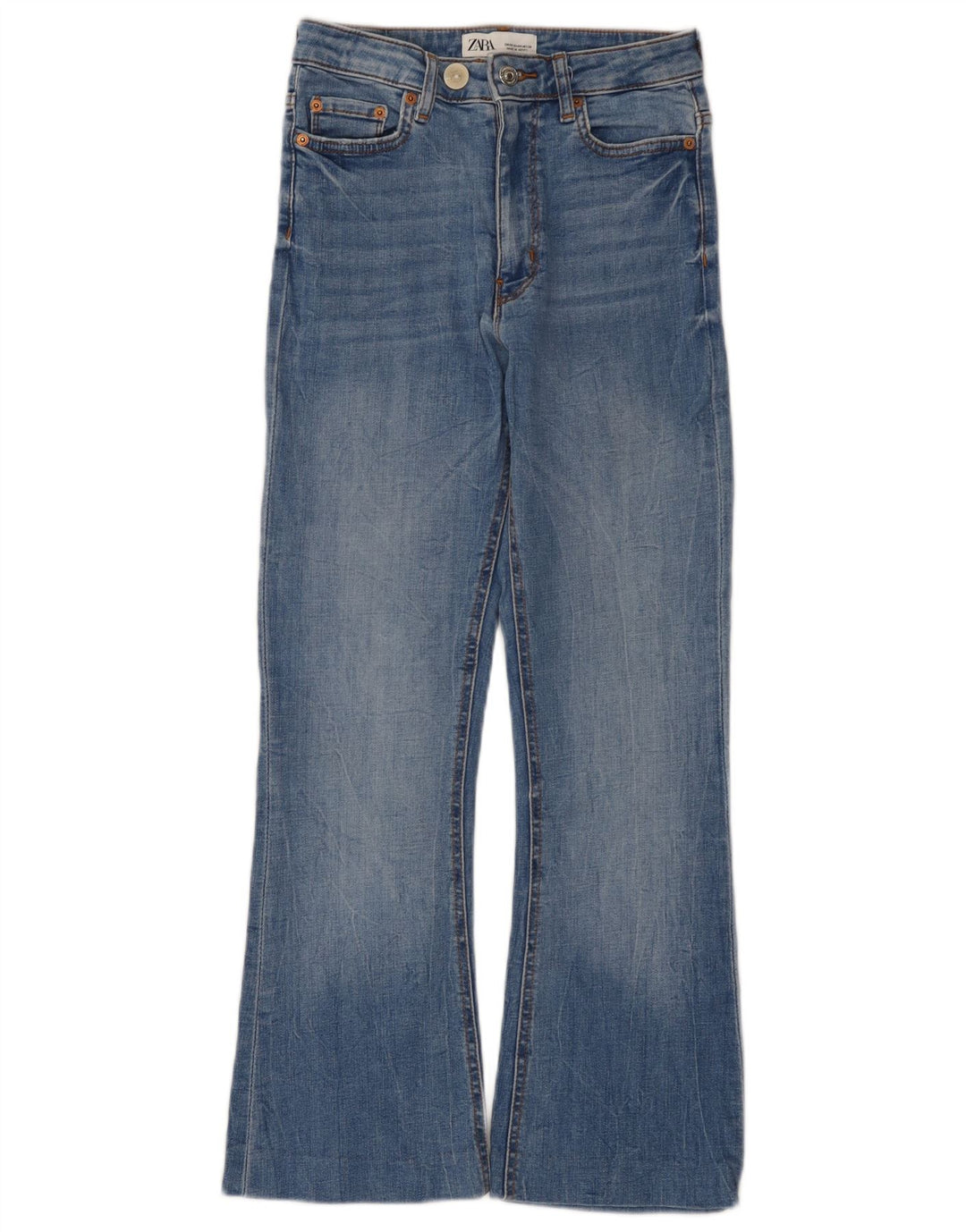 Blugi Zara Femei Bootcut EU 36 XS W26 L26 Albastru
