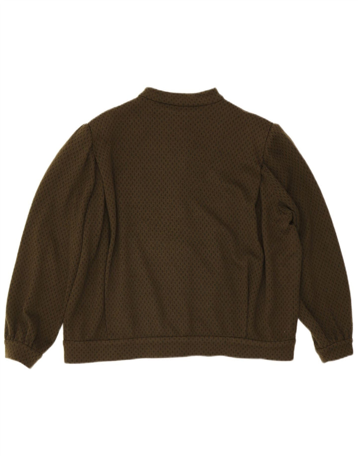 Bomber vintage pentru femei UK 20 2XL Kaki Spotted
