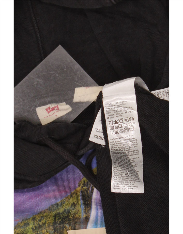 Jumper LEVI'S pentru bărbați, cu croiala largi, cu glugă, bumbac, negru