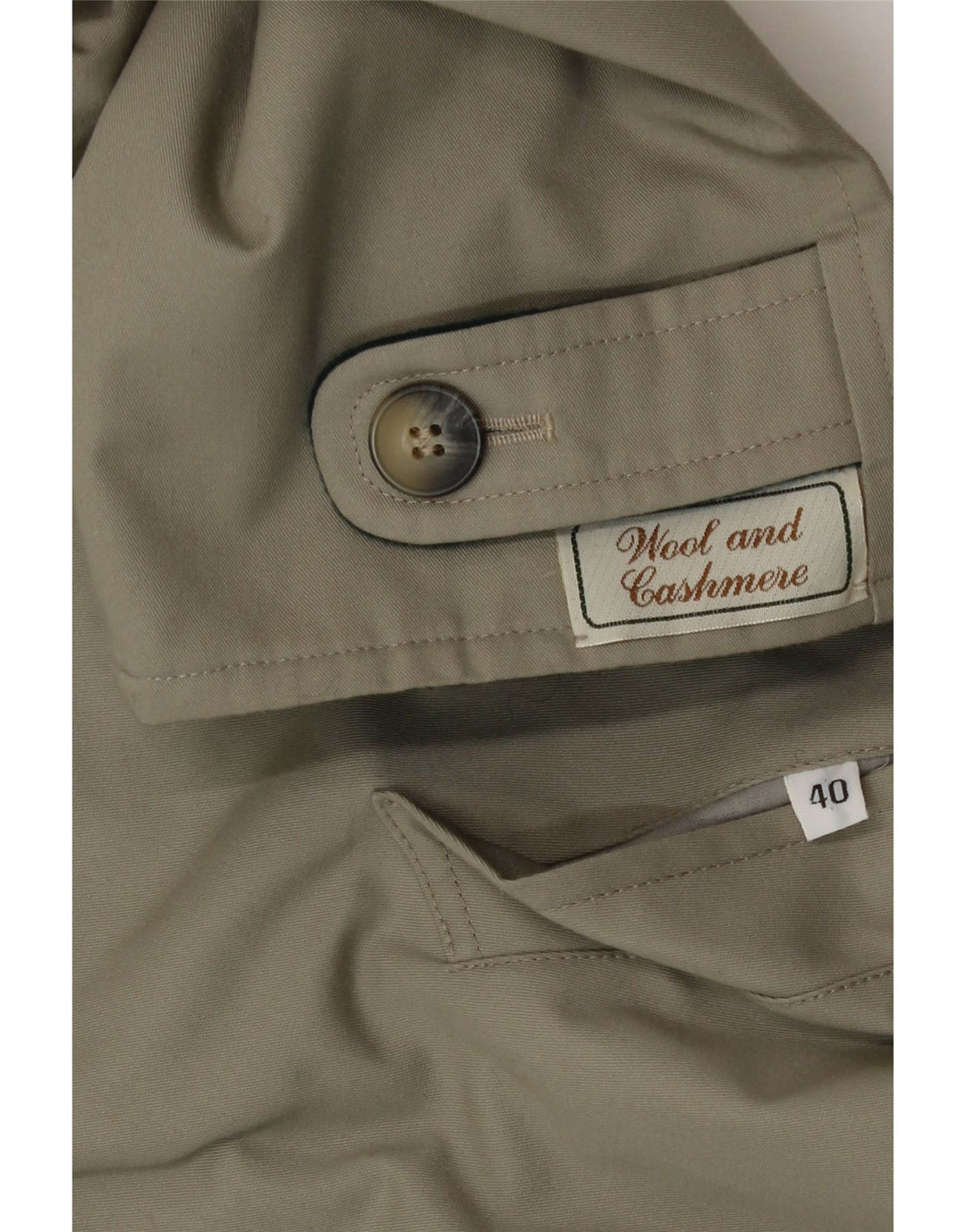 Palton reversibil vintage pentru femei EU 40 Lână verde medie