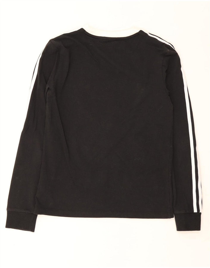 Top femei adidas cu mânecă lungă UK 8 mic bumbac negru