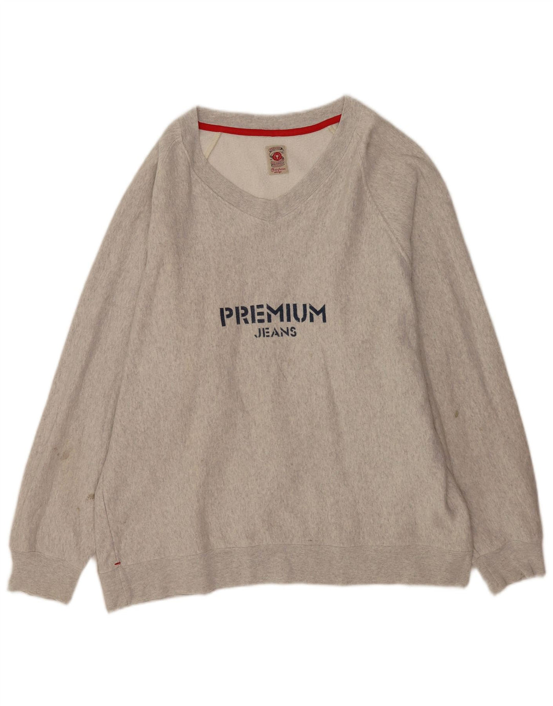 Pulover cu grafic pentru femei vintage UK 14 Medium Gri Pete
