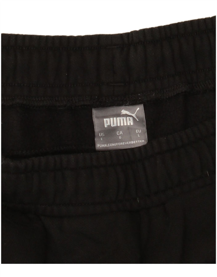 Pantaloni de trening grafic pentru bărbați PUMA Pantaloni de jogging, mari, negri