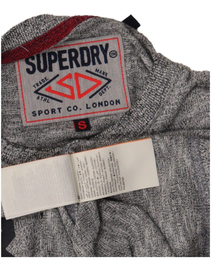 Tricou grafic pentru bărbați Superdry Top mic, gri, bumbac cu pete