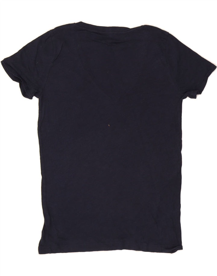J. CREW Womens T-Shirt Top UK 12 Medium Navy Blue Cotton Vintage J. Crew and Second-Hand J. Crew from Messina Hembry 