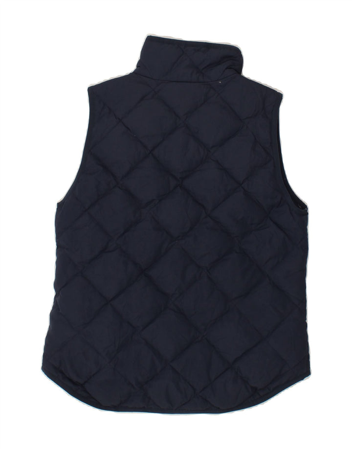 J. CREW Womens Padded Gilet UK 10 Small Navy Blue Polyester Vintage J. Crew and Second-Hand J. Crew from Messina Hembry 