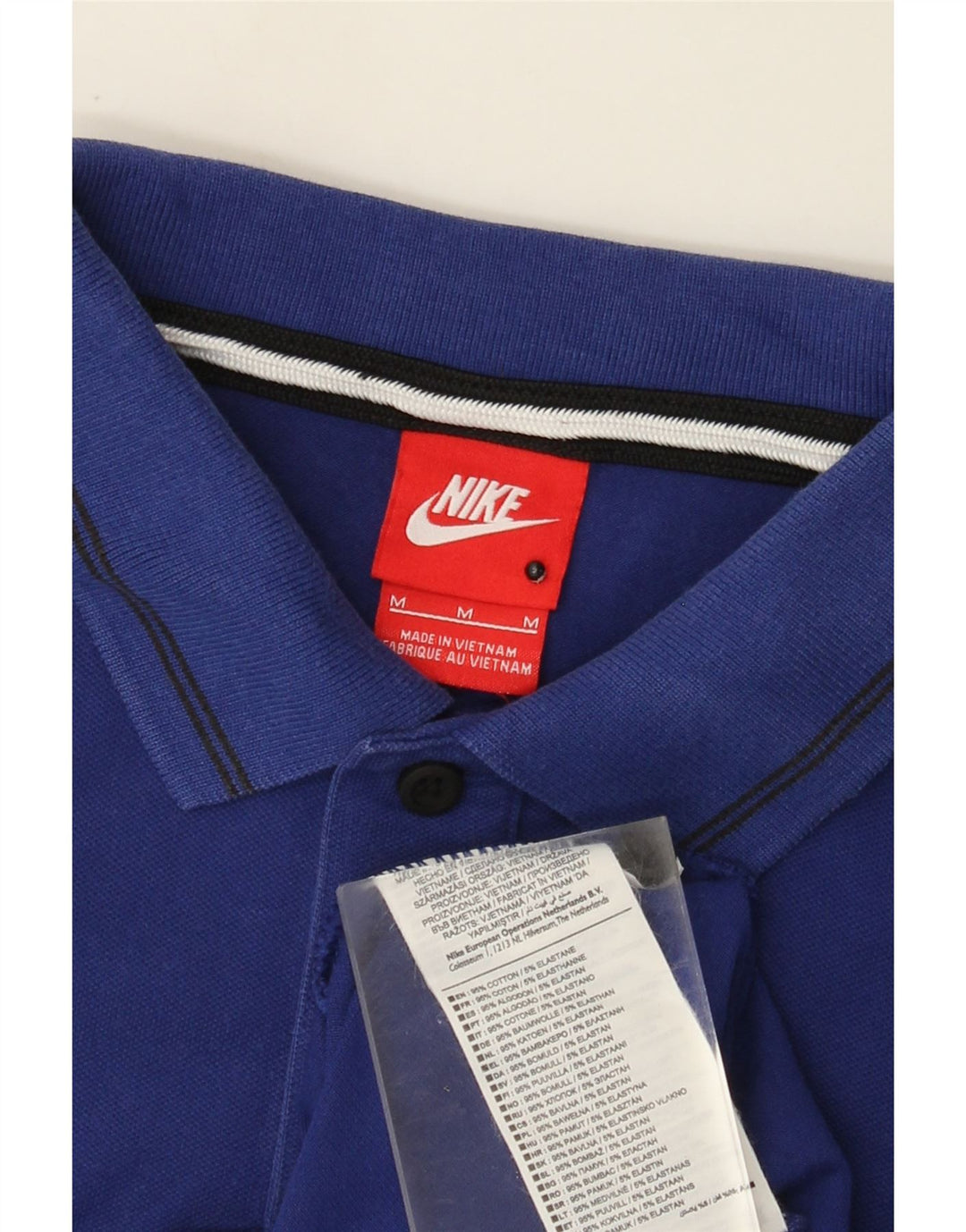 Tricou polo Nike pentru bărbați, bumbac albastru mediu