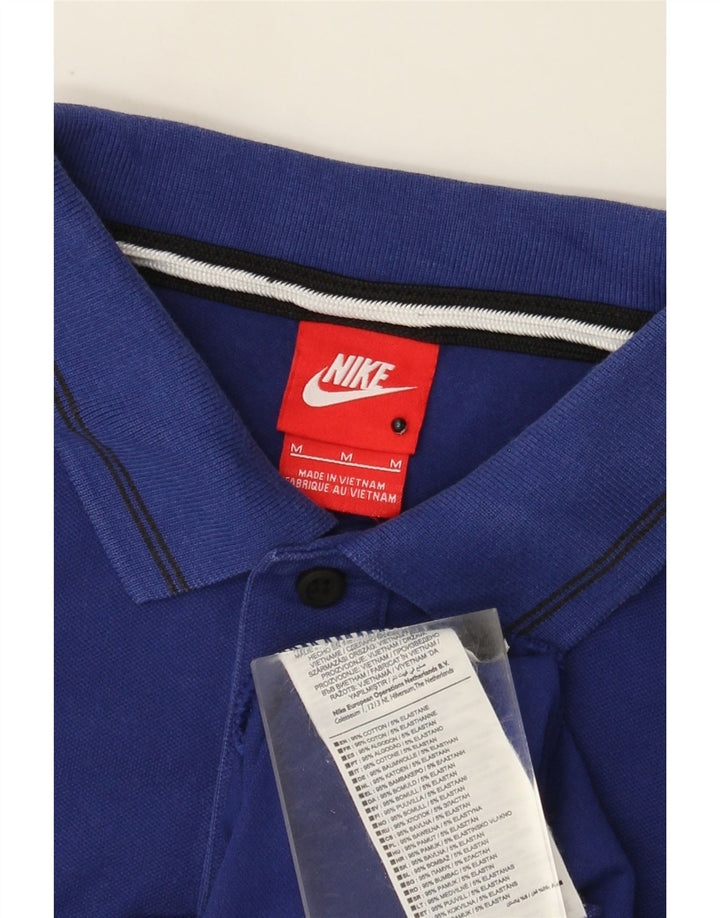 Tricou polo Nike pentru bărbați, bumbac albastru mediu