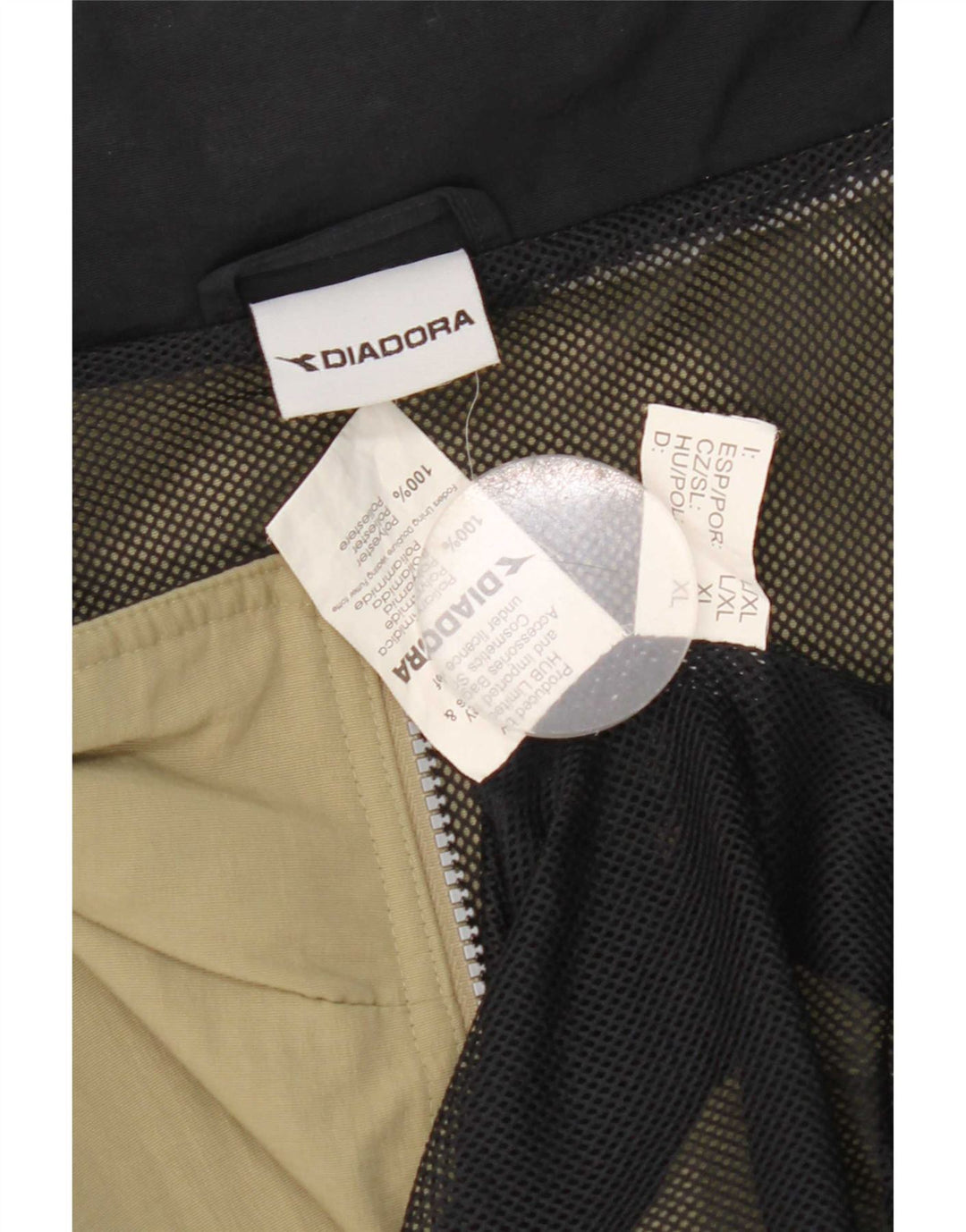 Jachetă de ploaie Diadora pentru bărbați UK 42 XL Kaki Poliester