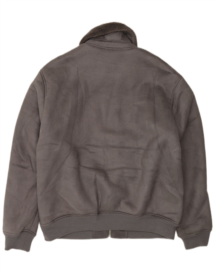 Jachetă Sherpa pentru bărbați Zara UK 42 XL Poliester gri