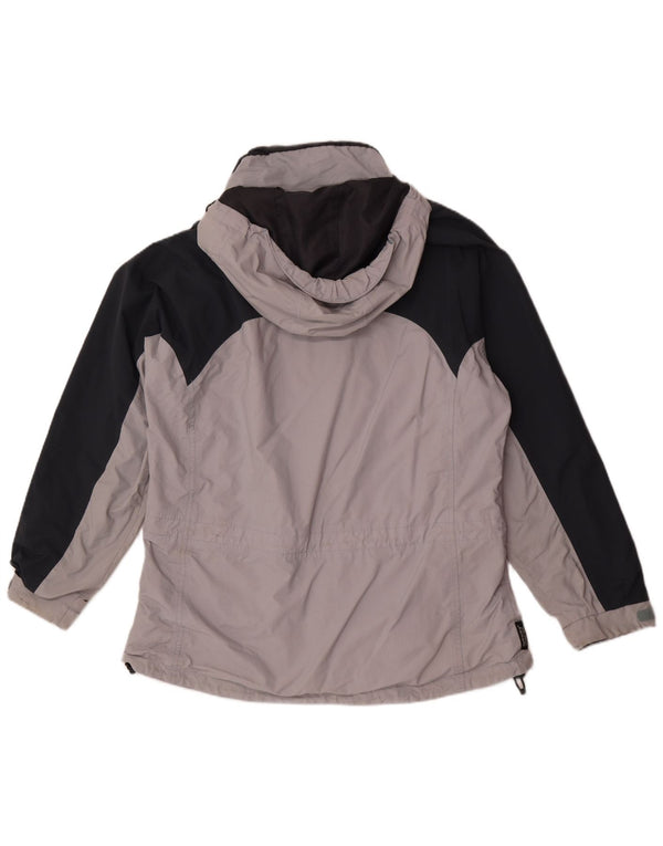 Sprayway Jachetă de ploaie supradimensionată pentru femei cu glugă, UK 18 XL, gri Colorblock