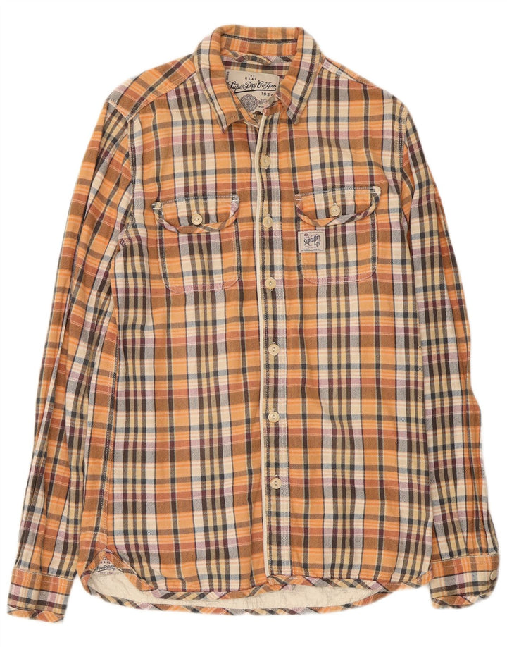 Cămașă de flanel pentru bărbați Superdry, bumbac cu carouri multicolore