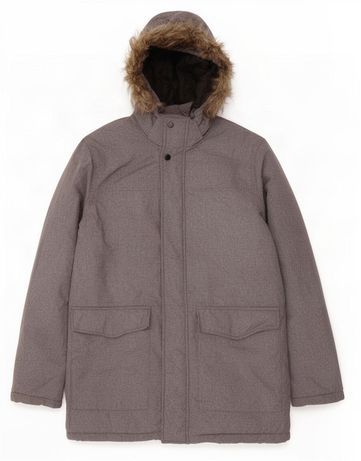 Jack & Jones jachetă parka cu glugă pentru bărbați UK 38, gri mediu