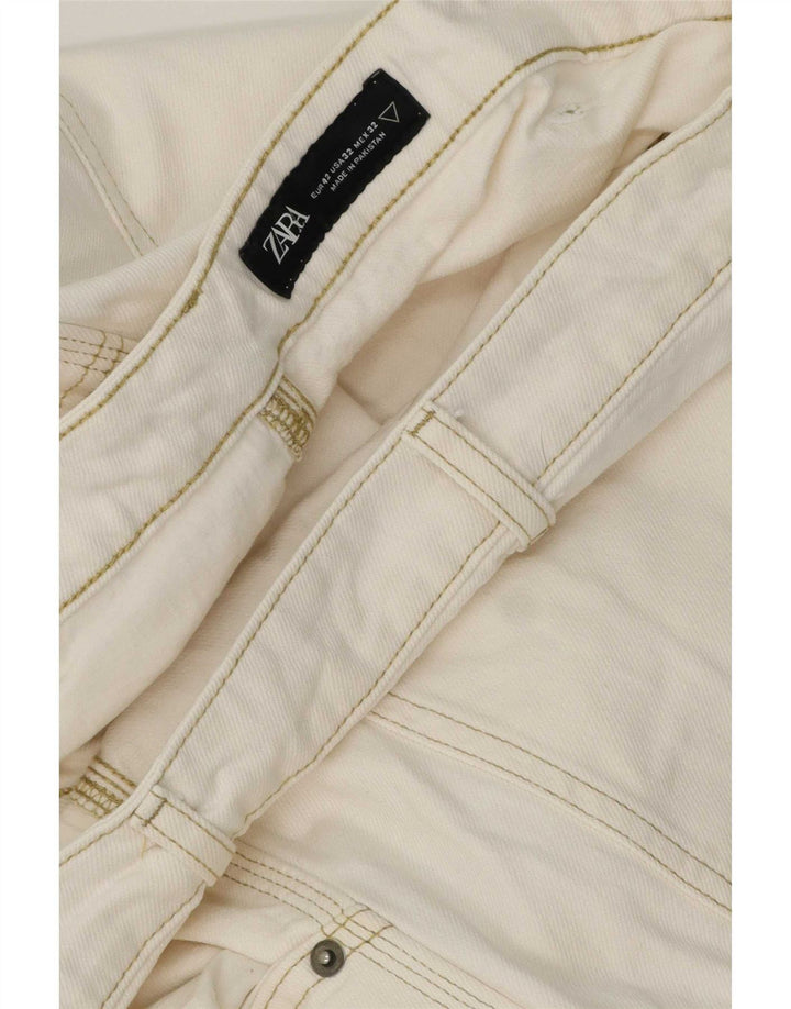 Blugi drepti cargo pentru bărbați Zara EU 42 Large W32 L30 Bej