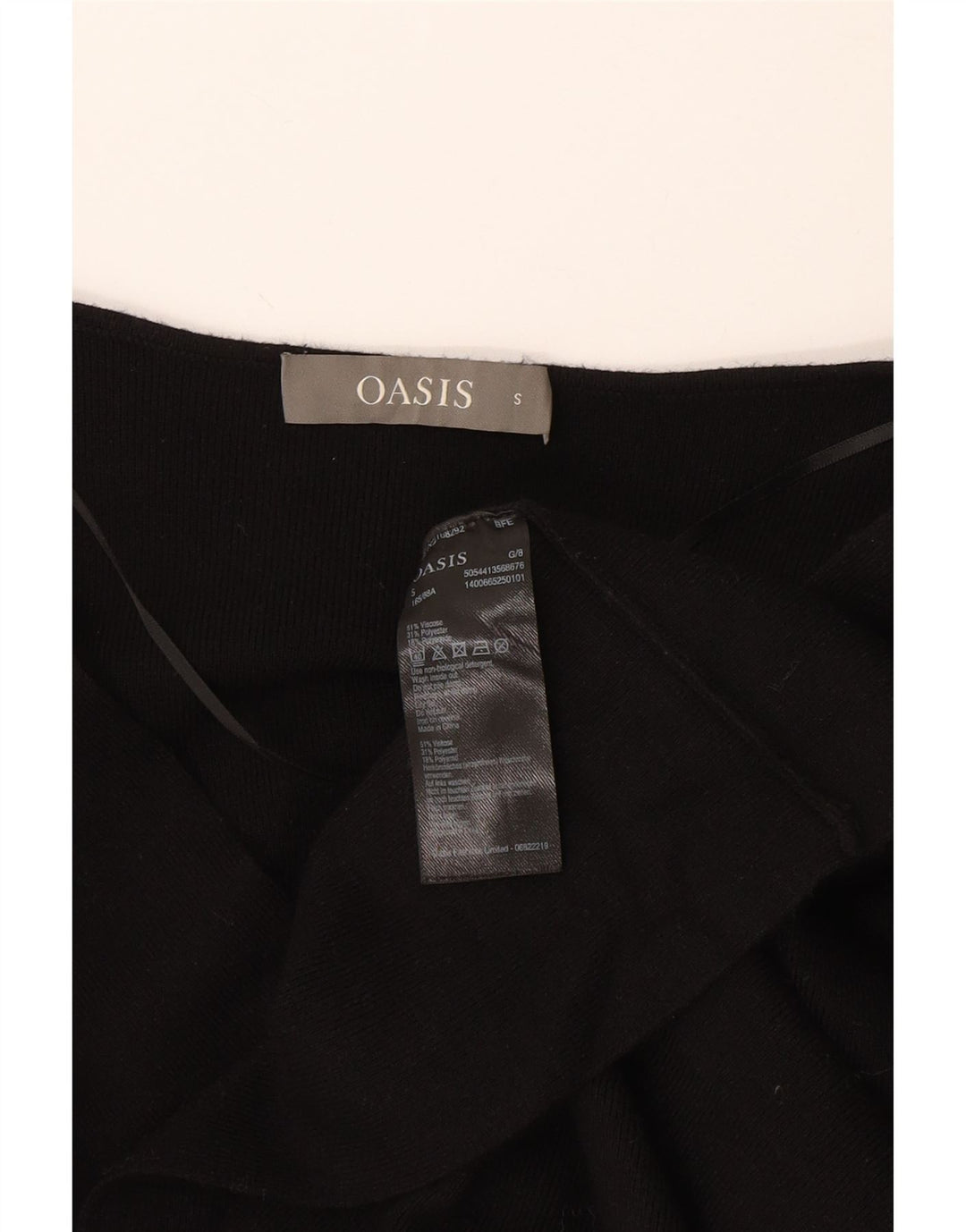 Oasis Rochie Jumper pentru Femei UK 10 Small Black Viscose