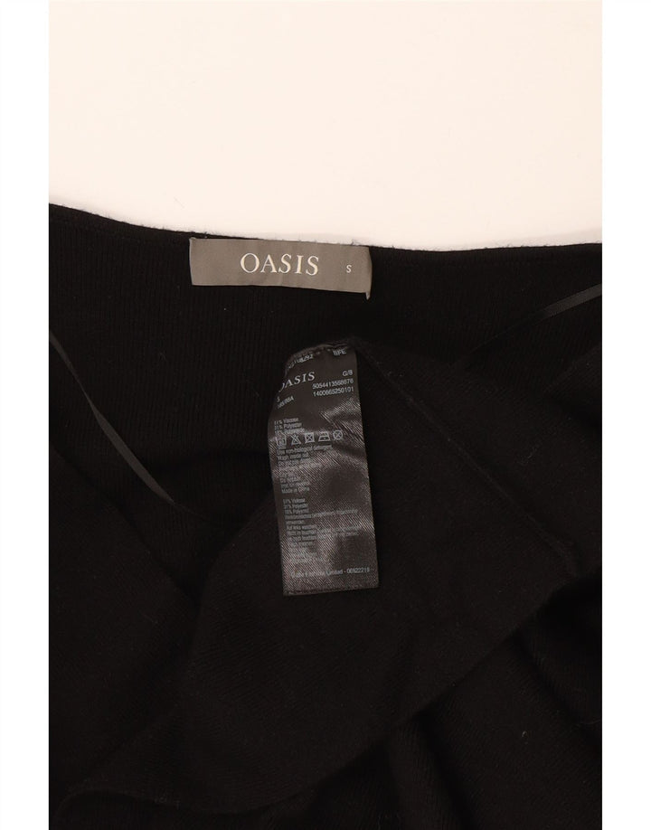 Oasis Rochie Jumper pentru Femei UK 10 Small Black Viscose