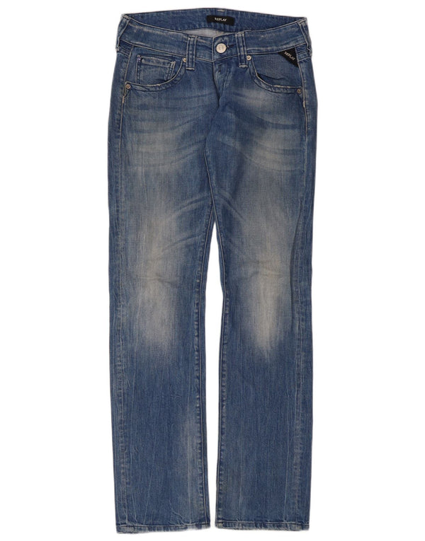 Replay Blugi Bootcut pentru femei Newswenfani, cu ajustare relaxată, L26 L32, bumbac albastru