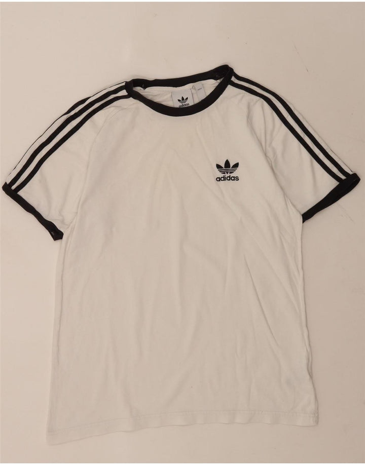 Tricou pentru bărbați Adidas Top Mediu Alb Bumbac