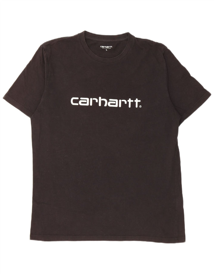 Tricou grafic pentru bărbați Carhartt Top mare din bumbac negru