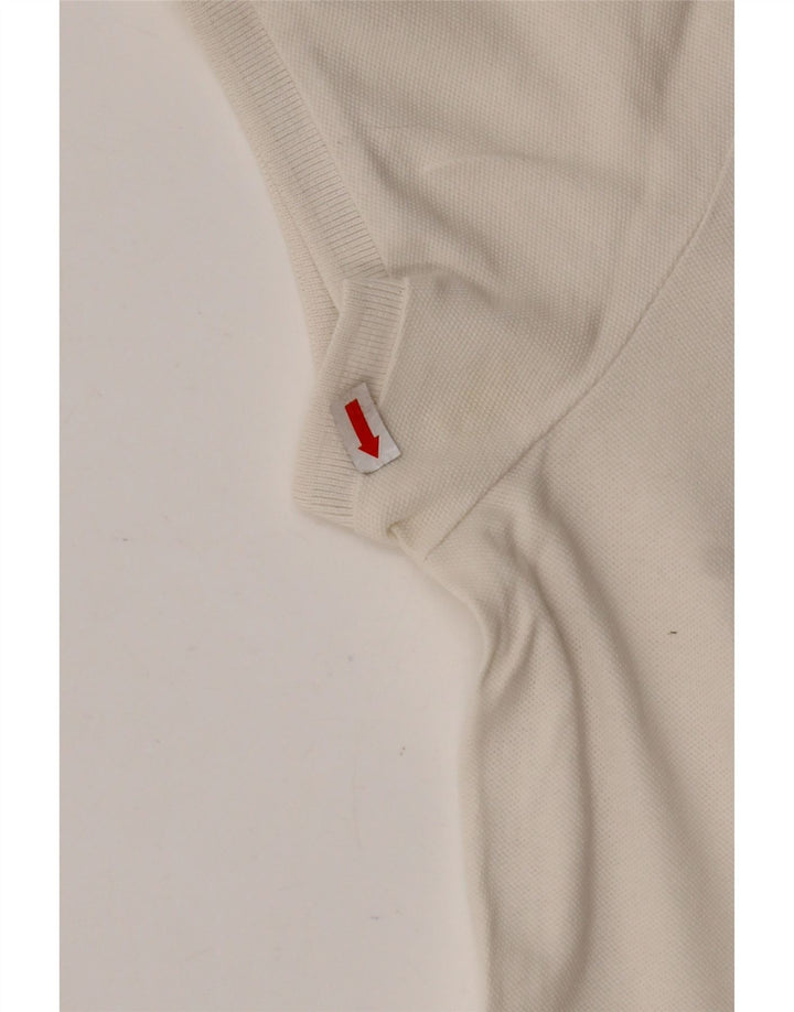 TOMMY HILFIGER Tricou polo pentru femei UK 12 Bumbac alb mediu