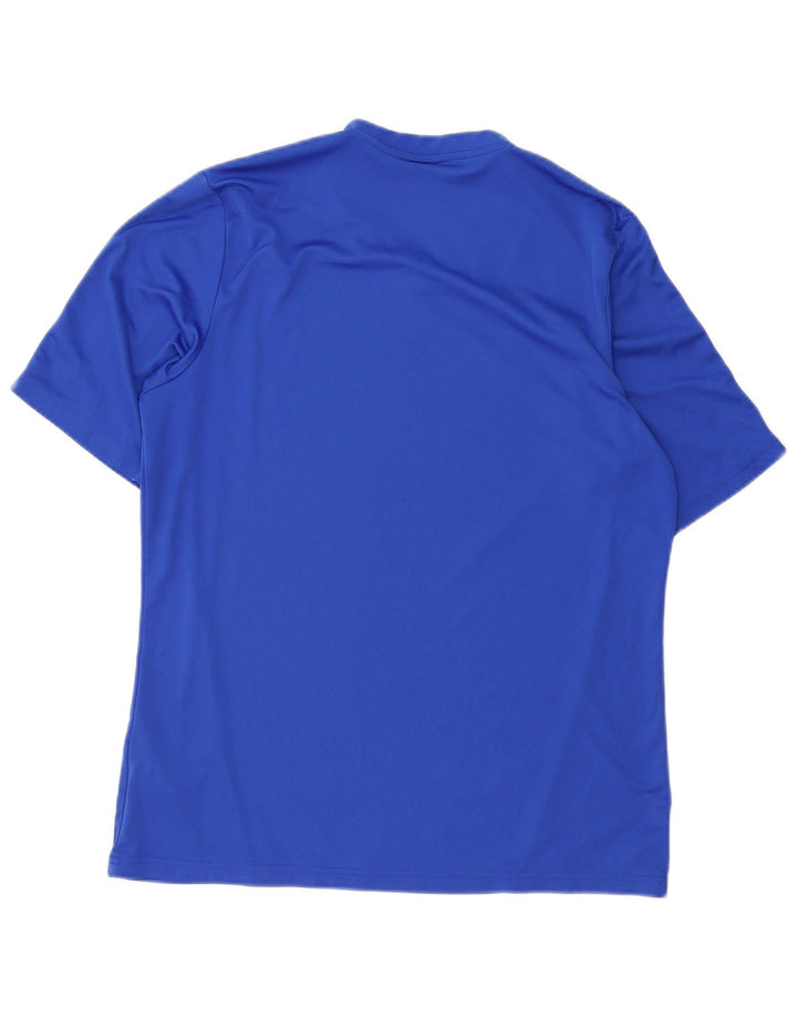 Tricou ADIDAS Climalite pentru bărbați Top mare din poliester albastru