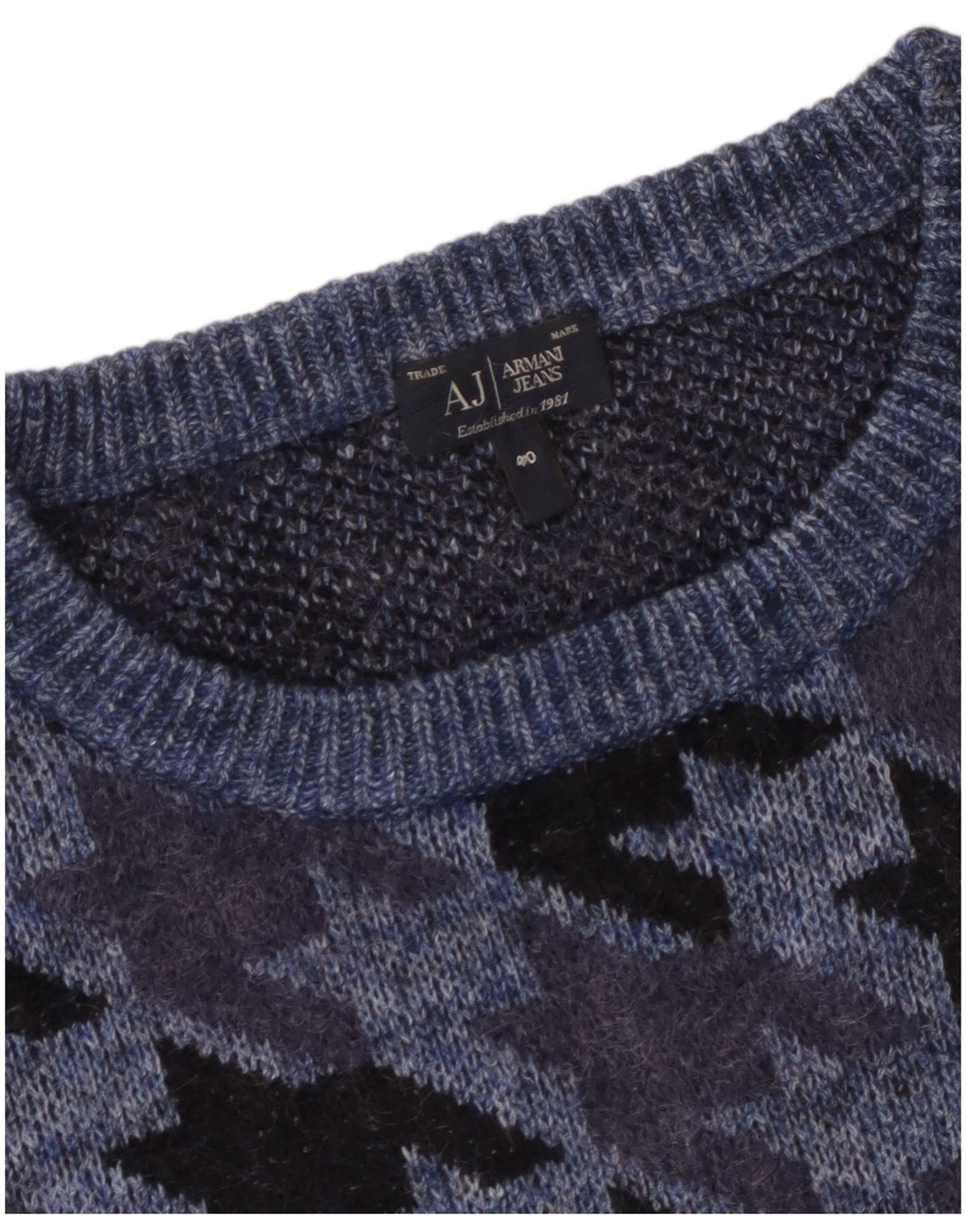 Pulover de damă Armani Jeans cu gât de barca EU 40 Albastru bleumarin mediu