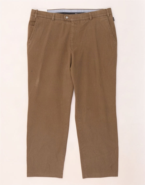 Pantaloni de costum drepți pentru bărbați Bugatti IT 56 3XL W46 L29 bej bumbac