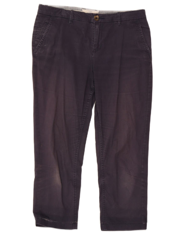 Pantaloni Capri Fat Face pentru femei UK 10 Small W28 L22 Bumbac bleumarin