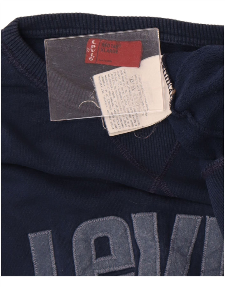 Hanorac grafic pentru bărbați Levi's Jumper XL Bumbac bleumarin