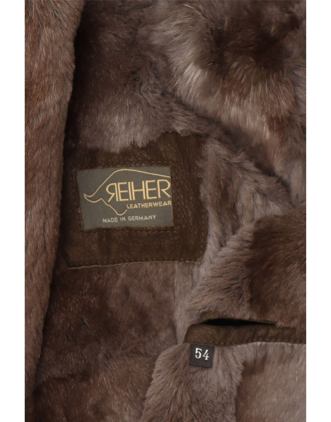 Gilet pentru bărbați din piele din shearling REIHER EU 54 2XL Gri Patchwork Piele