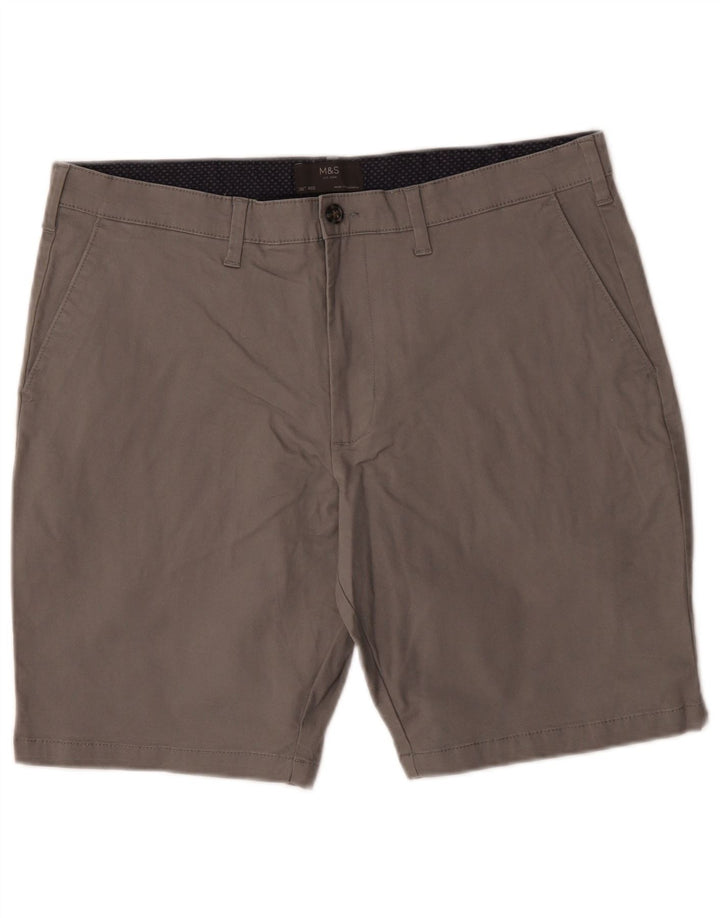 Pantaloni scurți chino pentru bărbați Marks & Spencer W36, bumbac gri mare
