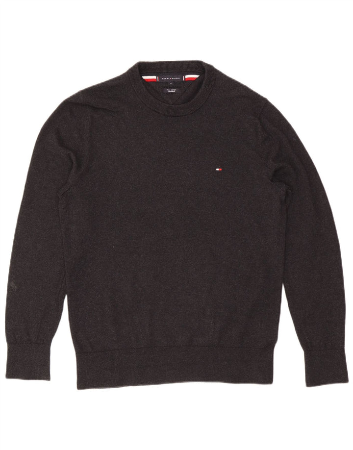 Pulover Tommy Hilfiger pentru bărbați, cu gât crew, bumbac, gri mediu