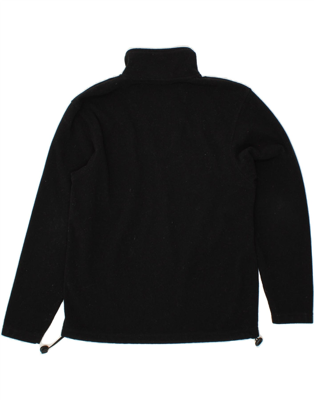 KAPPA Mens Zip Neck Fleece Jumper Small Black Polyester Vintage Kappa and Second-Hand Kappa from Messina Hembry 