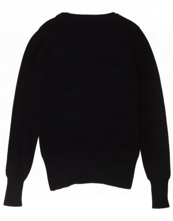 Pulover cardigan pentru femei Zara UK 14 mare bumbac bleumarin