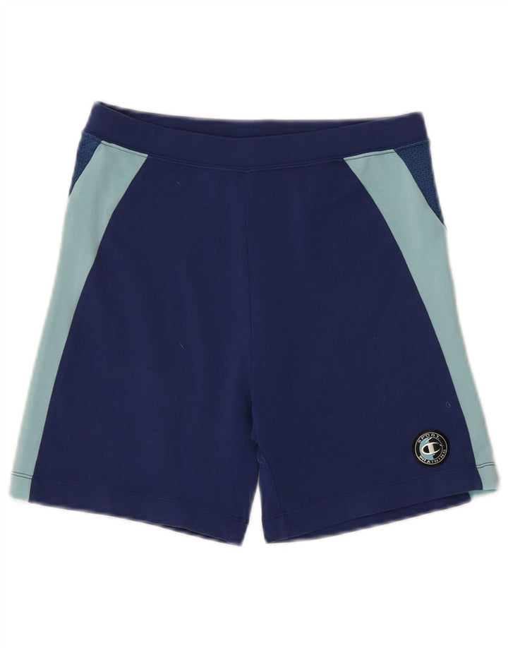 Pantaloni scurți sport pentru băieți CHAMPION 11-12 ani, mari, bleumarin, nailon color bloc