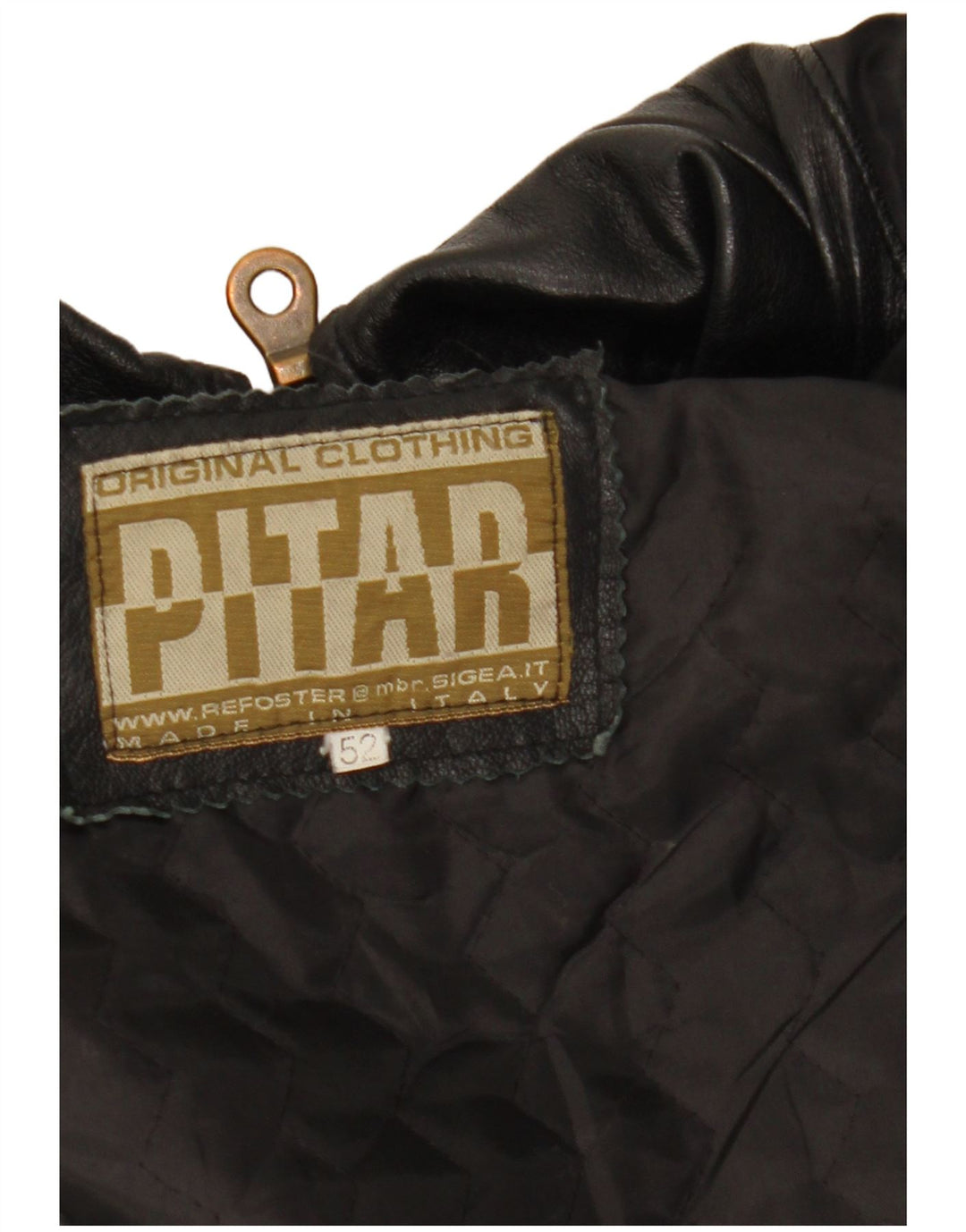 Geacă din piele vintage pentru bărbați IT 52 XL din piele neagră