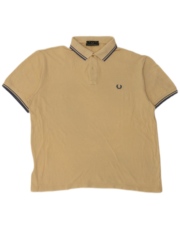 Cămașă polo Fred Perry pentru bărbați XL, bumbac galben