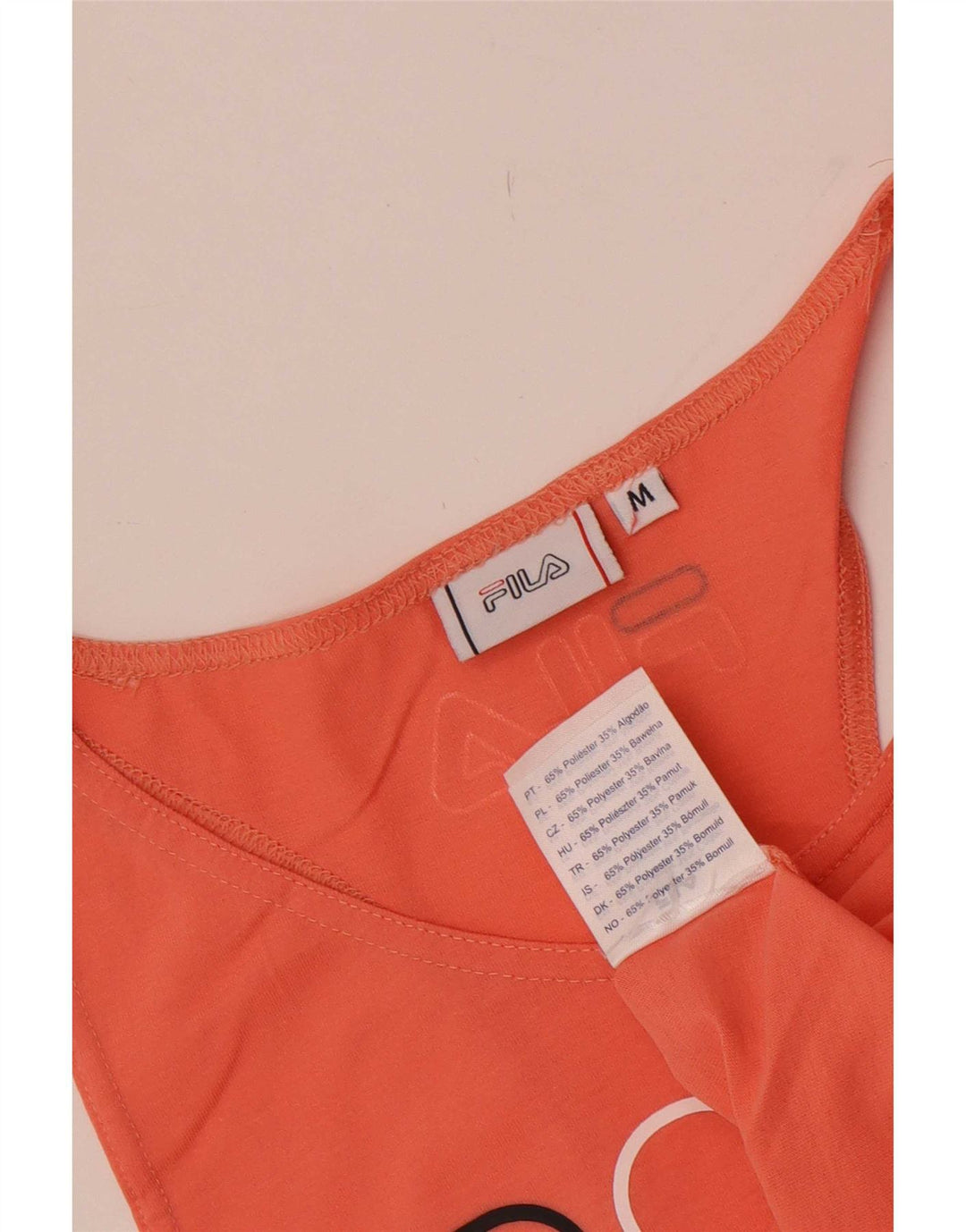 Top cu vestă cu grafică pentru femei Fila UK 12 Poliester portocaliu mediu