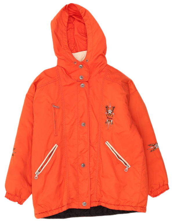 Cuore Womens Hooded Windbreaker Jacket UK 20 2XL Orange