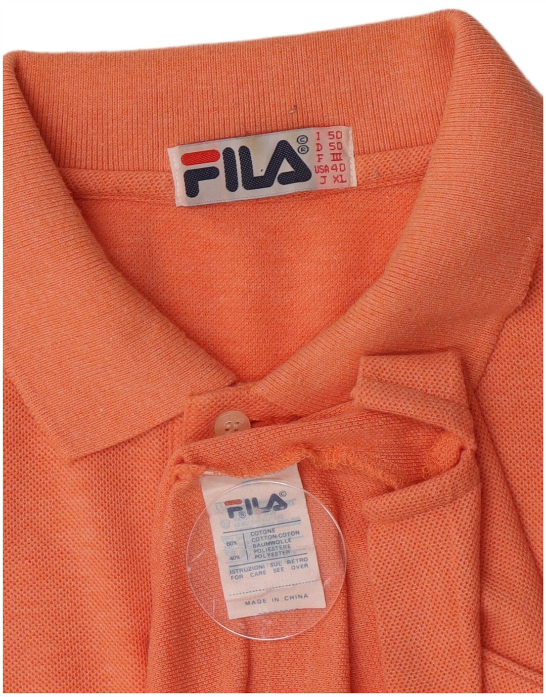 Tricou Polo Fila Bărbați IT 50 Bumbac portocaliu mediu