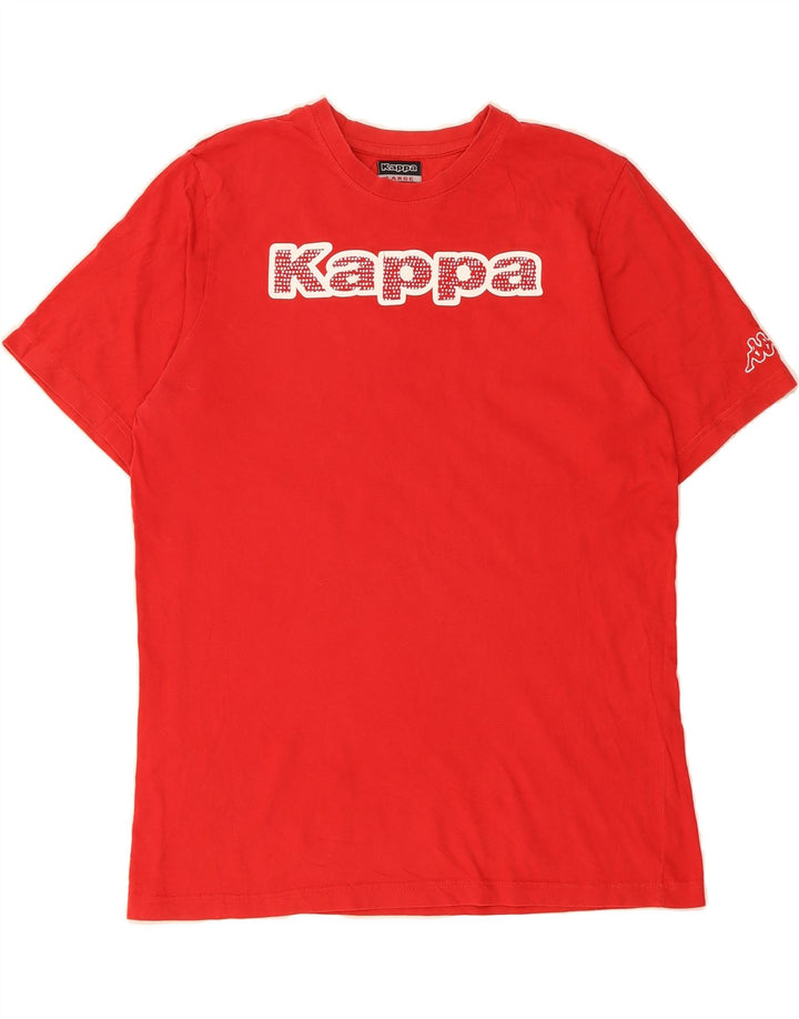 KAPPA Mens Graphic T-Shirt Top Large Red Vintage Kappa and Second-Hand Kappa from Messina Hembry 