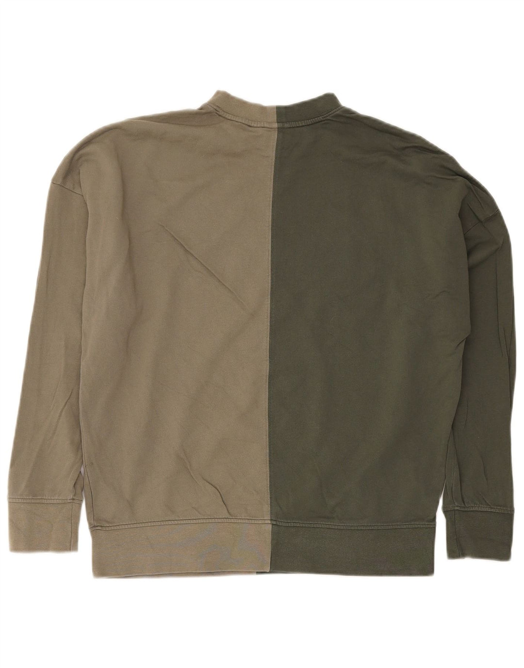 Pulover supradimensionat pentru femei ADIDAS UK 8 Small Khaki Colorblock