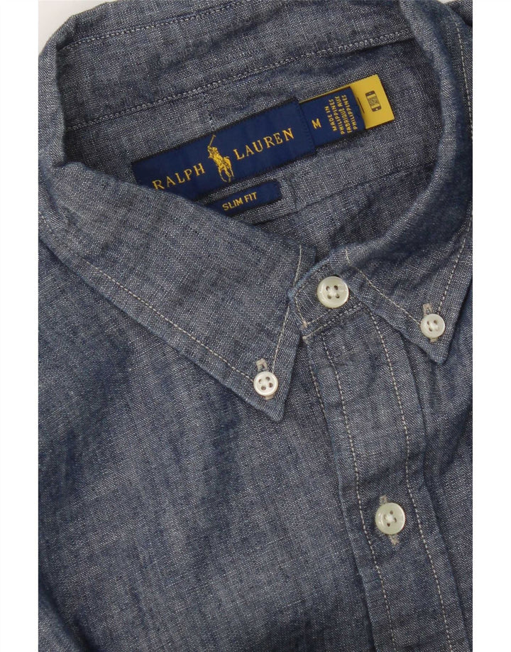 Cămașă Slim Fit Ralph Lauren pentru bărbați, albastru bleumarin mediu