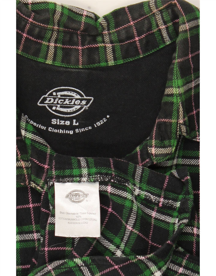 Cămașă de flanel pentru bărbați Dickies, bumbac cu carouri verzi mari