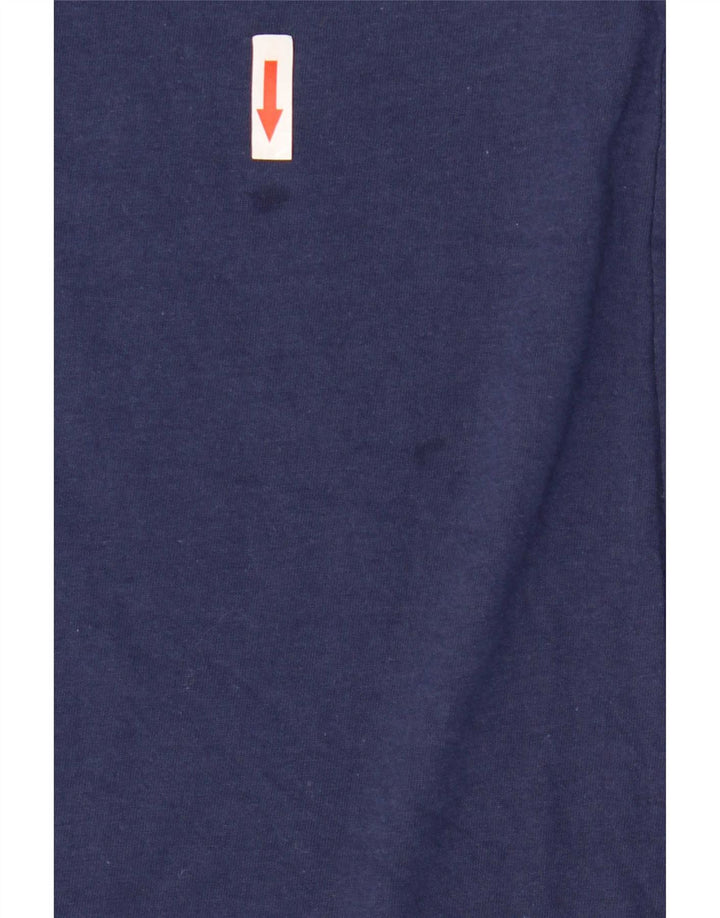 Tricou grafic Nike pentru bărbați Top mediu din bumbac bleumarin
